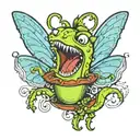 Venus fly trap tattoo design idea