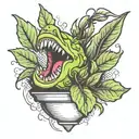 Venus fly trap tattoo design idea