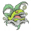 Venus fly trap tattoo design idea