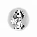 snoopy  tattoo design idea