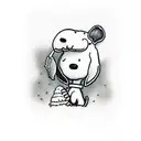 snoopy  tattoo design idea