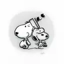 snoopy  tattoo design idea