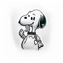 snoopy  tattoo design idea