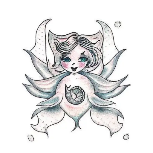 Mermaid tattoo design idea