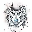 Foo Dog tattoo design idea