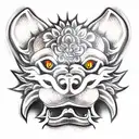 Foo Dog tattoo design idea