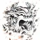 Foo Dog tattoo design idea