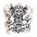 Foo Dog tattoo design idea