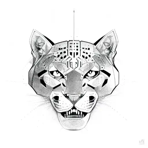 Panther tattoo design idea