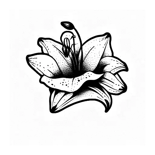 Two hands One holding a lily and the other with a plaster tattoo design idea