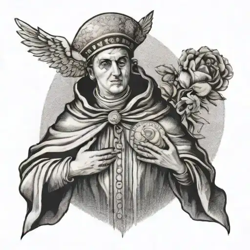 saint thomas aquinas tattoo design idea