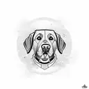 Labrador Retriver tattoo design idea
