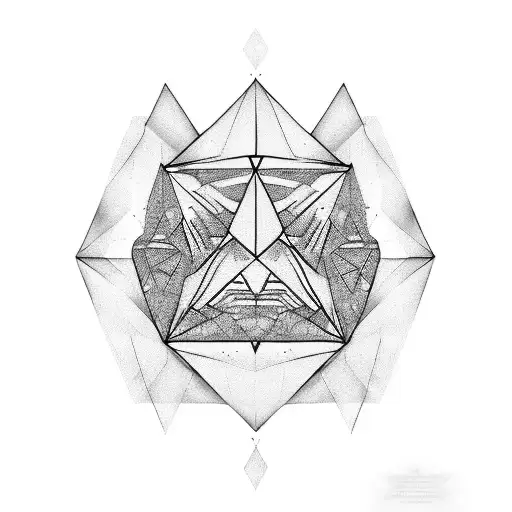 geometrical diamond  tattoo design idea