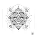 Diamond tattoo design idea