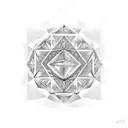 Diamond tattoo design idea