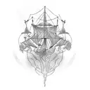 ghost ship tattoo design idea