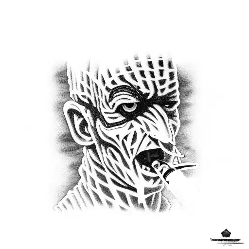 freddy krueger smoking tattoo design idea