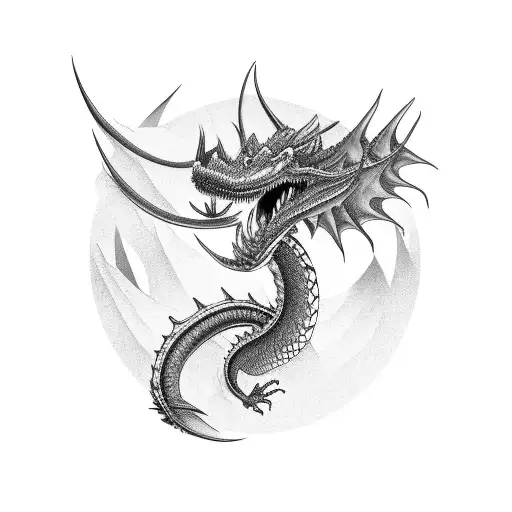 dragón chino tattoo design idea