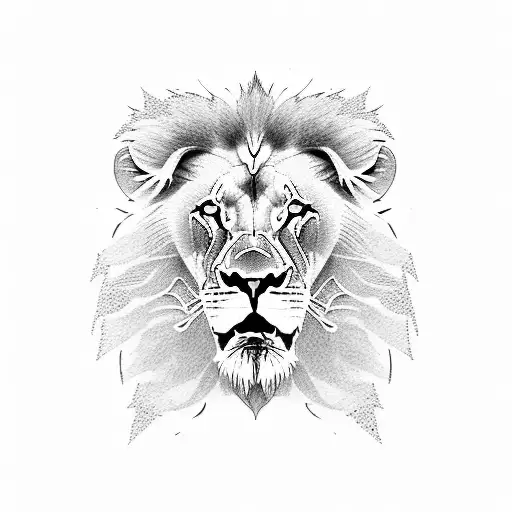Lion with a kid (Nietzsche) tattoo design idea