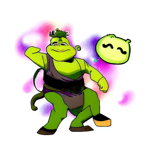Shrek and donkey to infinity and beyond  tattoo design idea
