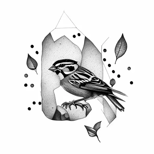 Sparrow tattoo design idea