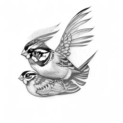 Sparrow tattoo design idea