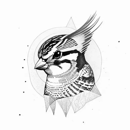 Sparrow tattoo design idea