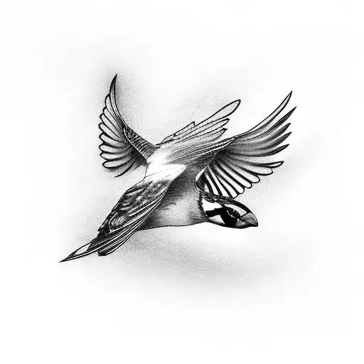 Bird tattoo design. | Realistic bird tattoo, Tattoo trends, Birds tattoo