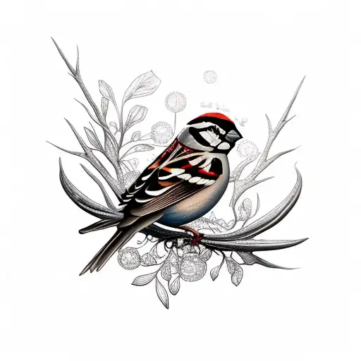 Sparrow tattoo design idea