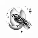 Sparrow tattoo design idea