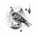 Sparrow tattoo design idea