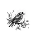 Sparrow tattoo design idea