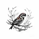Sparrow tattoo design idea