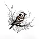 Sparrow tattoo design idea