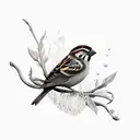 Sparrow tattoo design idea