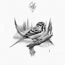 Sparrow tattoo design idea