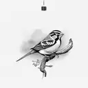 Sparrow tattoo design idea