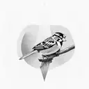 Sparrow tattoo design idea