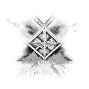 "With God Nothing is impossible" shaped like cross, in cursive tattoo design idea