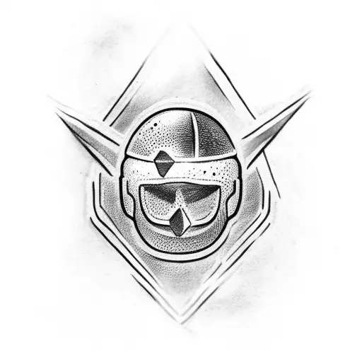 Cesar throwing a pair of dice with 'Alea iacta est' written on his helmet tattoo design idea