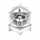 Cesar throwing a pair of dice with 'Alea iacta est' written on his helmet tattoo design idea