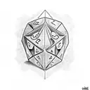 Cesar throwing a pair of dice with 'Alea iacta est' written on his helmet tattoo design idea