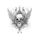 graveyard tattoo design idea