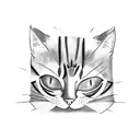 cat in a cardboard box tattoo design idea