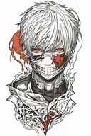 ken kaneki tokyo ghoul tattoo design idea