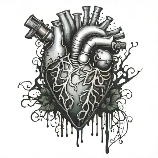 green day American idiot cover heart tattoo design idea