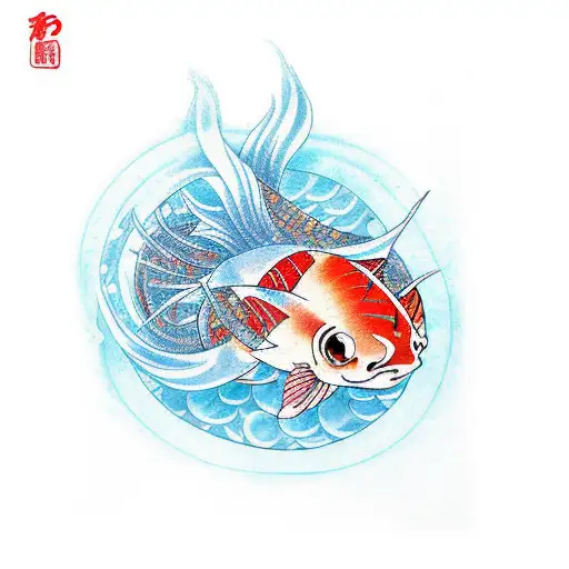 Magikarp koi style tattoo design idea