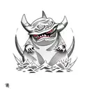 Gengar evolution line tattoo design idea