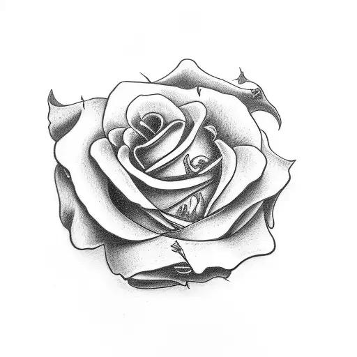 San Antonio Texas and roses tattoo design idea