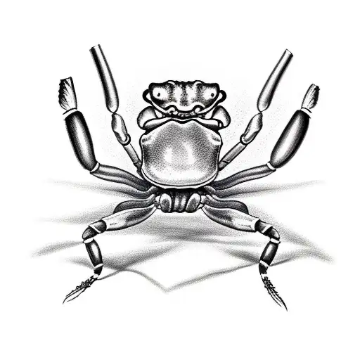 Fiddler crab anatomy tattoo design idea